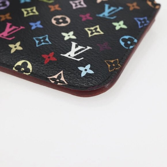 LOUIS VUITTON Multicolor Pochette Cles NM Coin Purse Black M60279 Auth 145060V - Picture 6 of 16